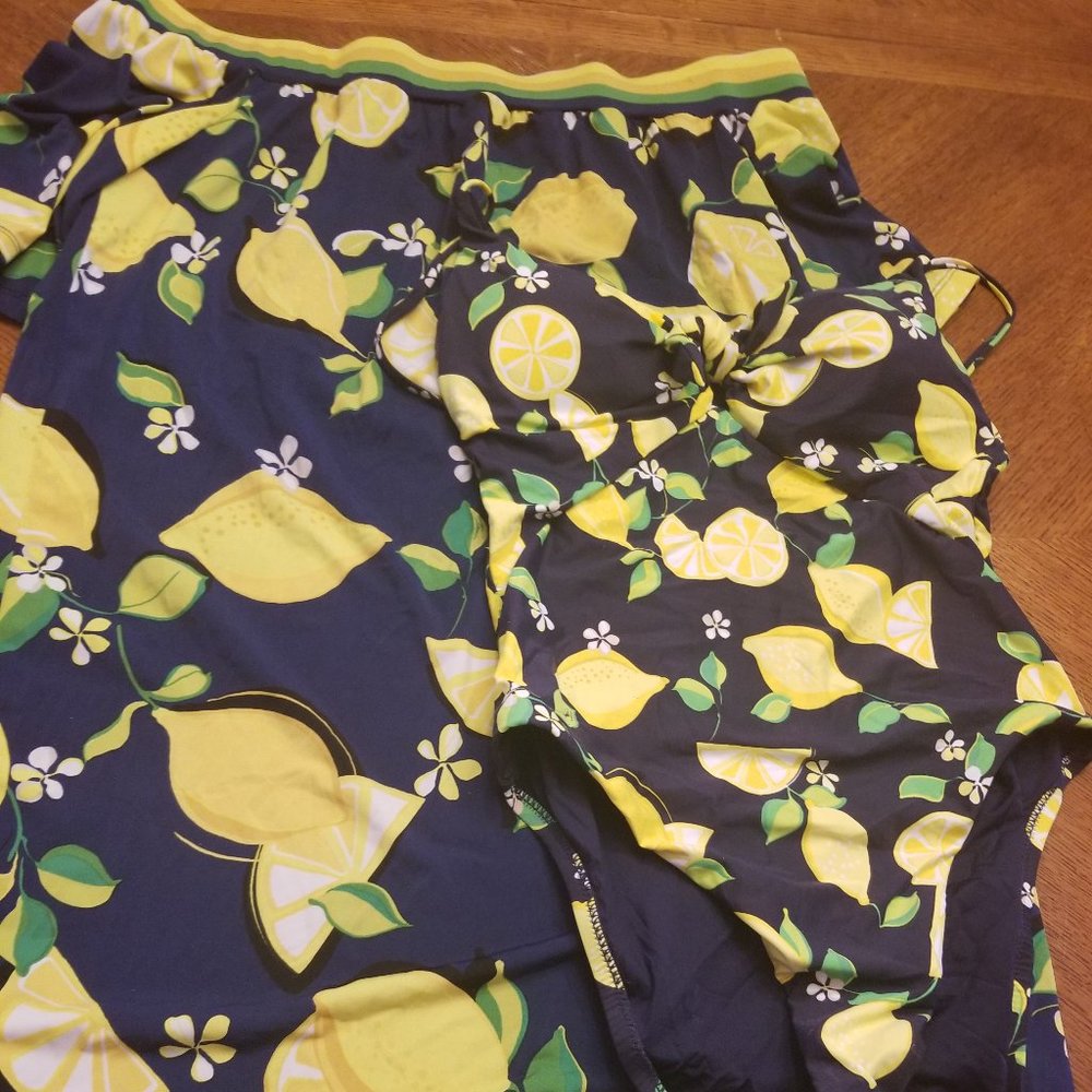Trina Turk Swimsuit (New) and Coverup (EUC) Set sold together